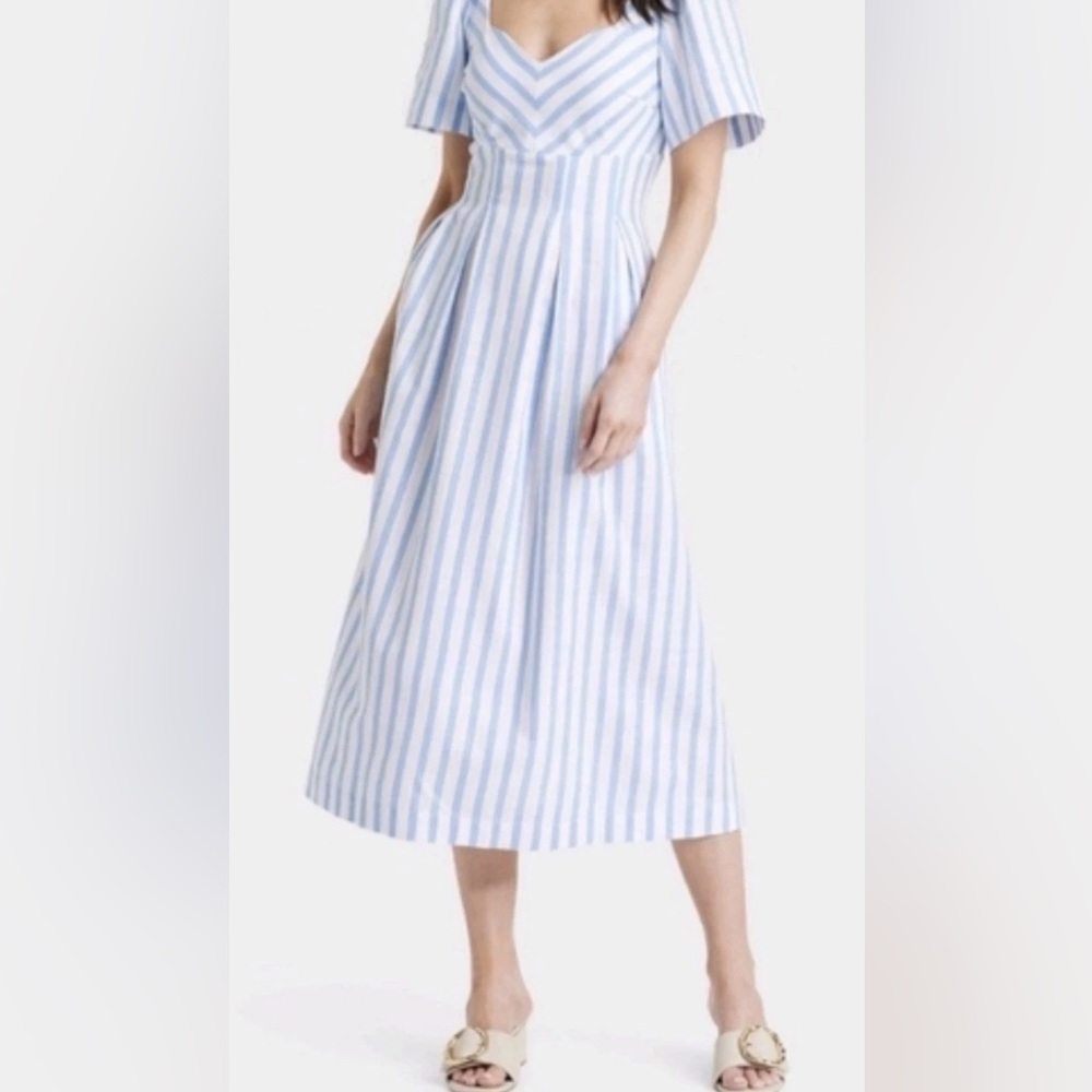 A New Day Blue and White Striped Maxi Dress - Picture 3 of 6